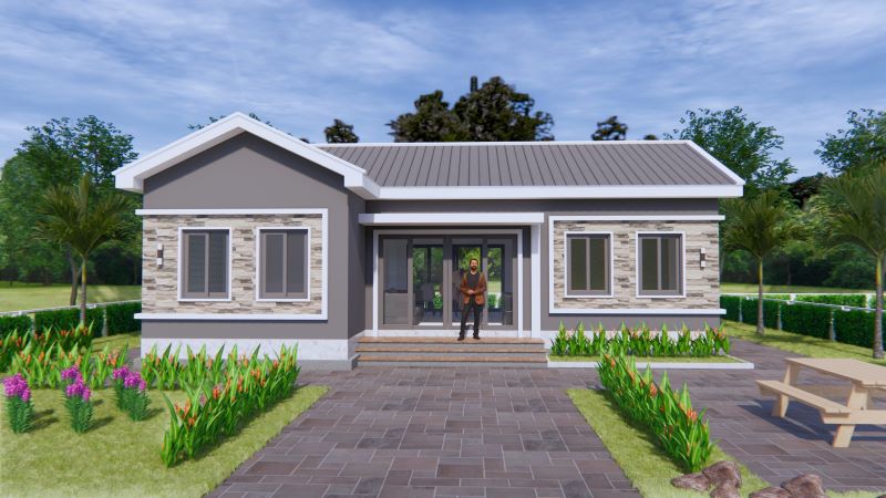 Stylish Modern House Concept with Cross Gable Roof